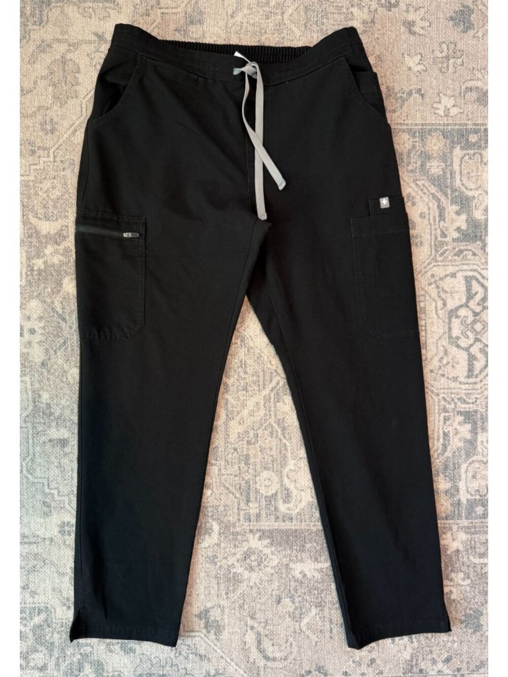 Figs Technical Collection Yola Slim Leg Black Scrub Pants Small Petite Nursing